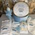 trusou botez baieti print bleu