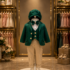 Trusou Botez Complet Băiețel cu Lumânare și Costum verde