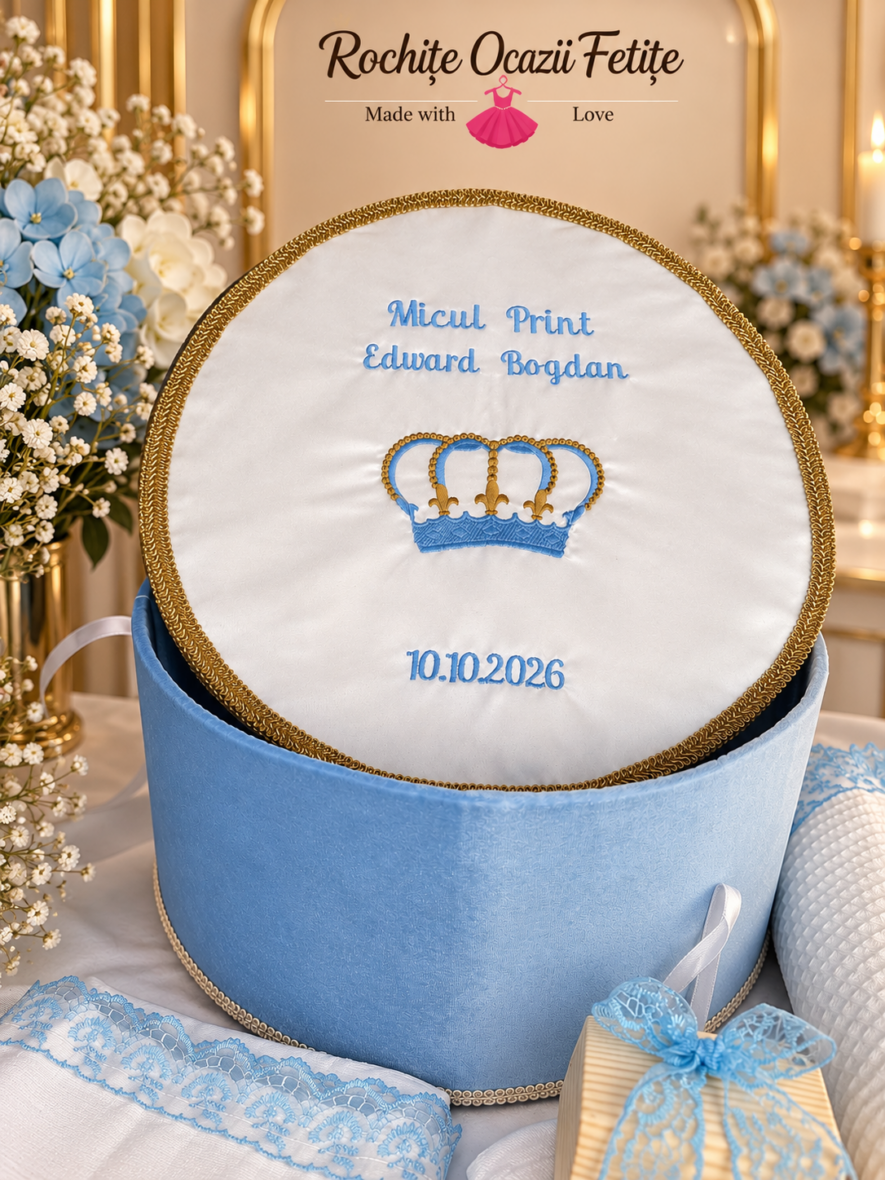 Trusou Botez Baieti Personalizat Micul Print Bleu