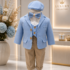 costumas botez baieti bleu