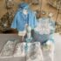 trusou botez baiat print bleu