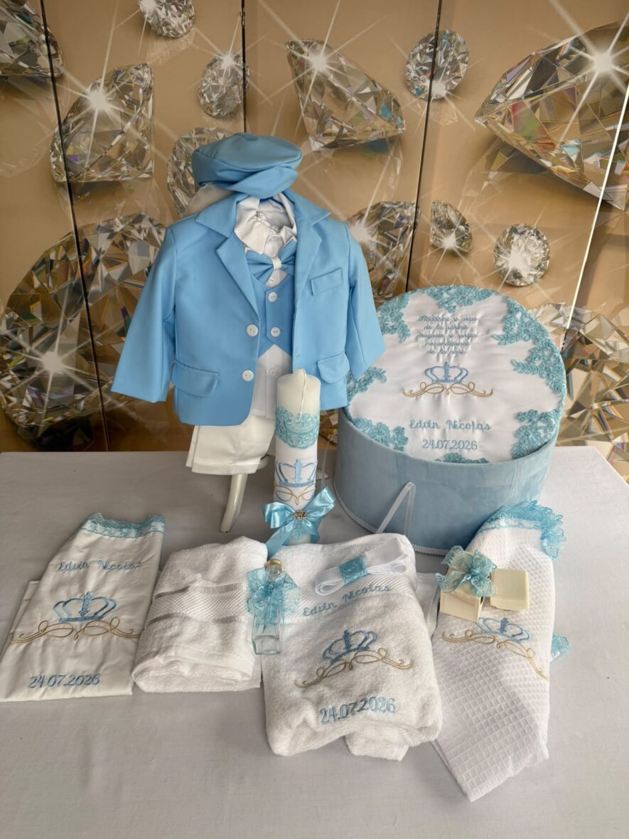 trusou Coroana print bleu3